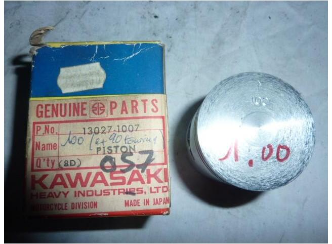 piston nu 100 cc ke / kd / km  de 1977 ref kawa  13027-1007  cote 1.00 ou 0.50 - photo 2